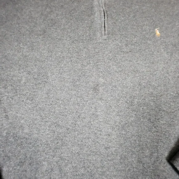 Polo Ralph Lauren Sweater Mens 3XB Charcoal Gray Quarter Zip Estate Rib Pullover - Picture 3 of 11